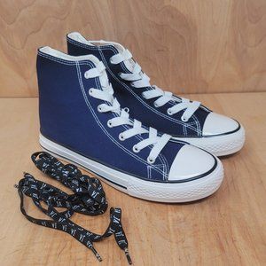 Jenn Ardor Sport Women's Sneakers Size 8 M Blue Canvas High Top Shoes